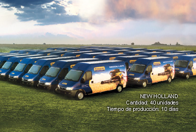 Decoraciónd e flotas de vehiculos realizada por calcojet Publicidad